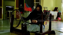 ASMR of Spin Yarn On a Wheel in Indonesia
