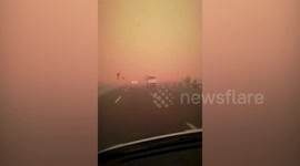 Turkey sandstorm engulfs roads as drivers battle through