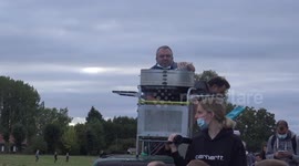 barbecue on top of the car