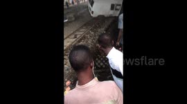 Bus collides with commuter train in Lagos