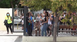 Teachers and pupils wear face masks as schools in Greece reopen