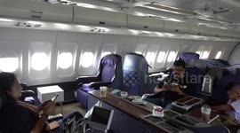 Thai plane converted to coffee shop lets customers experience flying during coronavirus pandemic