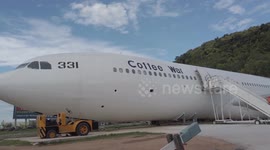 Plane converted to coffee shop lets customers experience flying during coronavirus pandemic