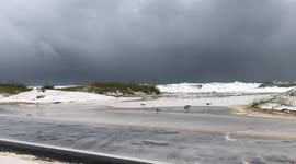 Tropical Storm Sally producing high surf on Pensacola Beach, FL