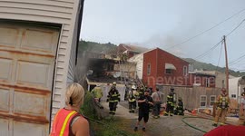 3rd Alarm Rowhome fire, Centre Street, Ashland, Pa