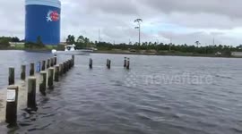 Strong waves and flooding in Alabama as Hurricane Sally strengthens to Category 2