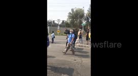 Anti-Trump protester hit by California Highway Patrol car