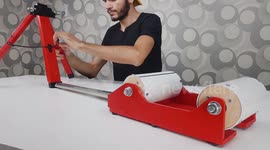 Tajikistan YouTuber crafts fully functional DIY bike roller
