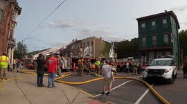 3rd alarm rowhome fire, ashland, pa