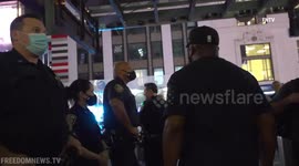 Protesters and police get in tense confrontation amid march in Manhattan