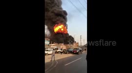 Fire erupts at Peruvian shoe factory in Lima