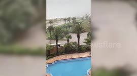 Hurricane Sally Batters Hotel In Pensacola, Florida