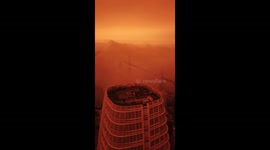 View Of San Francisco Overlooking The Salesforce Tower During The California Fires