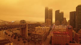 San Francisco Bay Area Turned Orange Captured On Drone