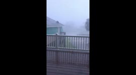 Hurricane Sally bearing down in Pensacola Beach with severe rain