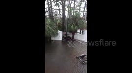 US: Barge, Yachts Wash Ashore In Pensacola As Hurricane Sally Lashes Florida 2