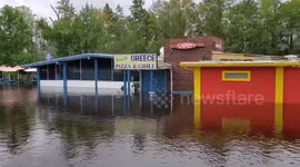 Restaurants flooded in Florida after Hurricane Sally sweeps through the area