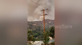 Bobcat fire rages in Monrovia, California