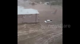 Vehicles submerged as Hurricane Sally floods Pensacola