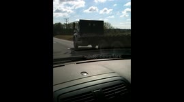 Wooden plank flies through windshield in freak car accident