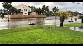 Florida residents see the funny side of Hurricane Sally's flooding