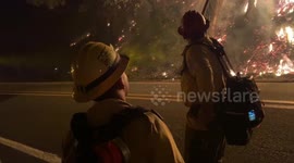 Hellish scenes as crews battle California's El Dorado Fire