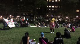 BLACK LIVES MATTER, LGBTQ AND BLACK TRANS LIVES MATTER ACTIVISTS PROTEST MARCH IN BRYANT PARK IN NEW YORK CITY. SEPTEMBER 17, 2020