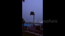 Greek islands pummeled by rare Mediterranean hurricane