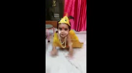 Baby saarik posed as lord Krishna