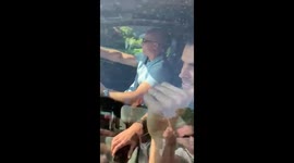 Ecstatic Tottenham fans welcome Gareth Bale as he enters club's training ground