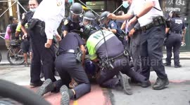 26 protesters arrested as scuffles break out during 'Abolish ICE' demonstration in New York