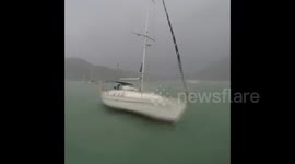 Greece: Boats Moored Off Lefkas Coast Endure Medicane Ianos’ Powerful Winds
