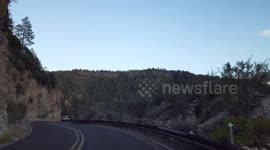 The rollercoaster drive down the mountain to Sedona Arizona from Flagstaff