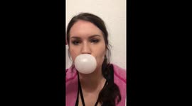Unexpected Suprise While Blowing Bubblegum Bubble