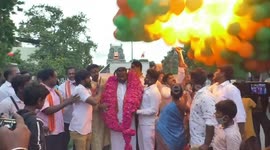 New video shows moment gas-filled balloons EXPLODE at birthday party for Indian PM