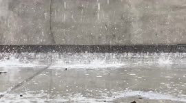 Slow Mo Heavy Rain Drops