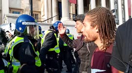 Cops arrest anti-mask protesters at Trafalgar Square demonstration