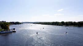 Boat rally in support support of President Trump hits the Mississippi River in Wisconsin