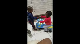Kids fighting over toys