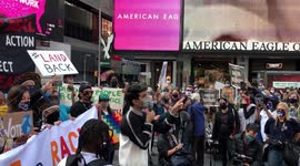 Dozens join climate and racial justice march in New York City