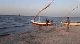 Old Parked Sailing Boats In Faiyum Qarun Lake