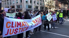 Dozens join climate and racial justice march in New York City