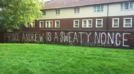 Lewd graffiti in Bristol that took aim at Prince Andrew removed