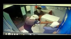 Three masked robbers steal entire ATM with their bare hands in western India