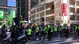 Dozens join climate and racial justice march in New York City