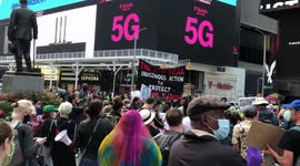 Dozens join climate and racial justice march in New York City