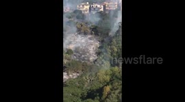 Fire breaks out near San Juan Canyon, California