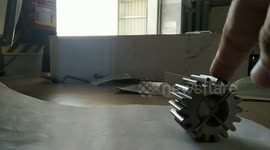 The engineering gear part rolling on the table with own sound