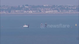 Annual SS Richard Montgomery shipwreck sonar survey in Thames, UK