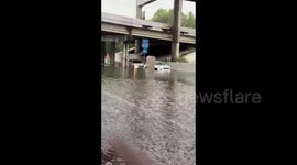 Tropical depression Beta continues to flood roads in Houston